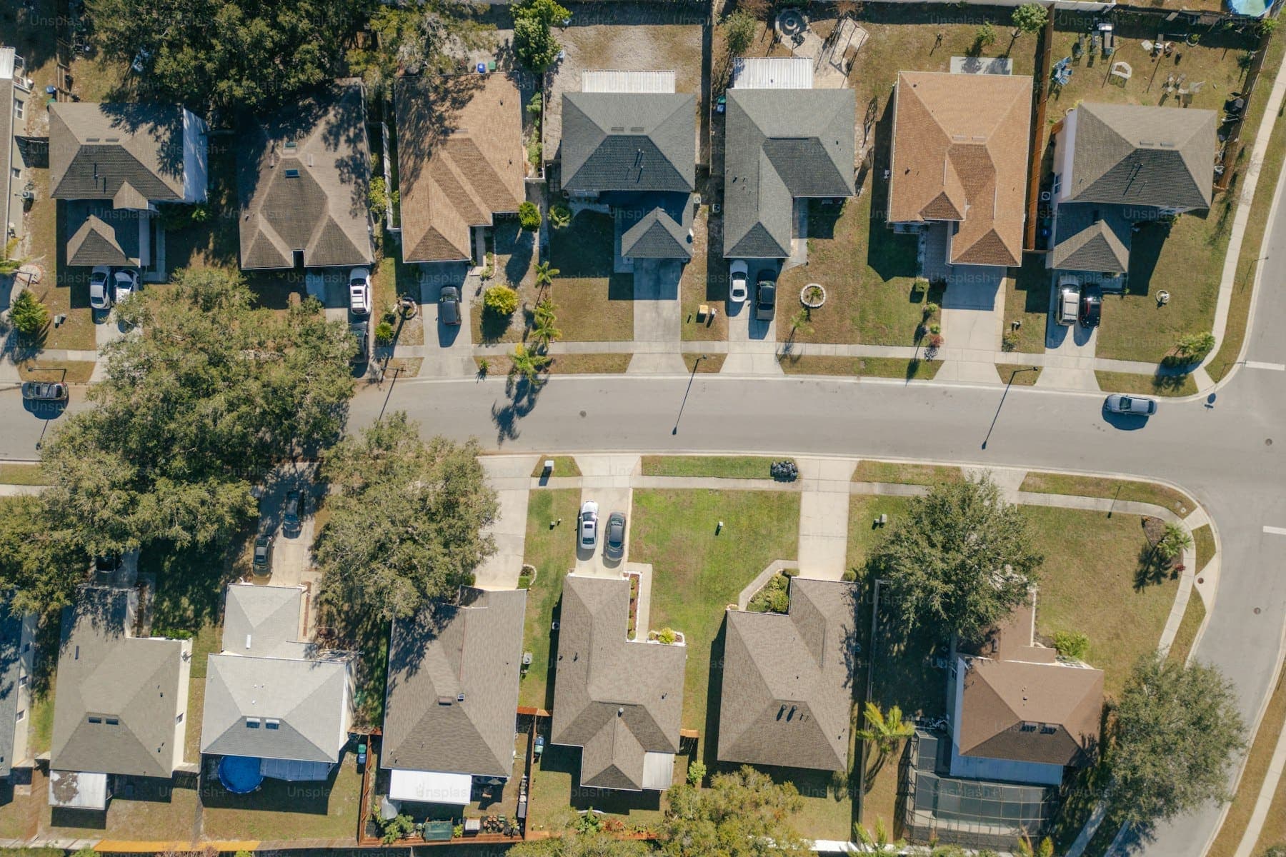 Residential streets in Coral Springs, Florida